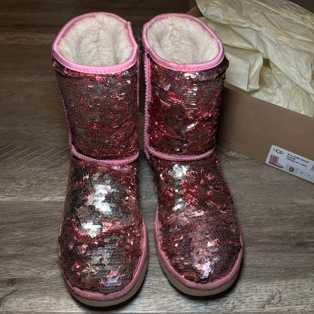Pink Sequin UGG Boots